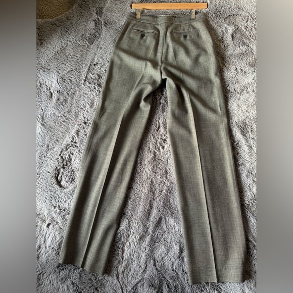 MaxMara Wool Blend straight-leg long inseam textured weave pants size 6 (small) - Picture 2 of 15